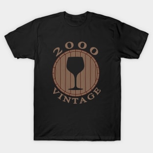 Vintage Wine Lover Birthday 2000 T-Shirt